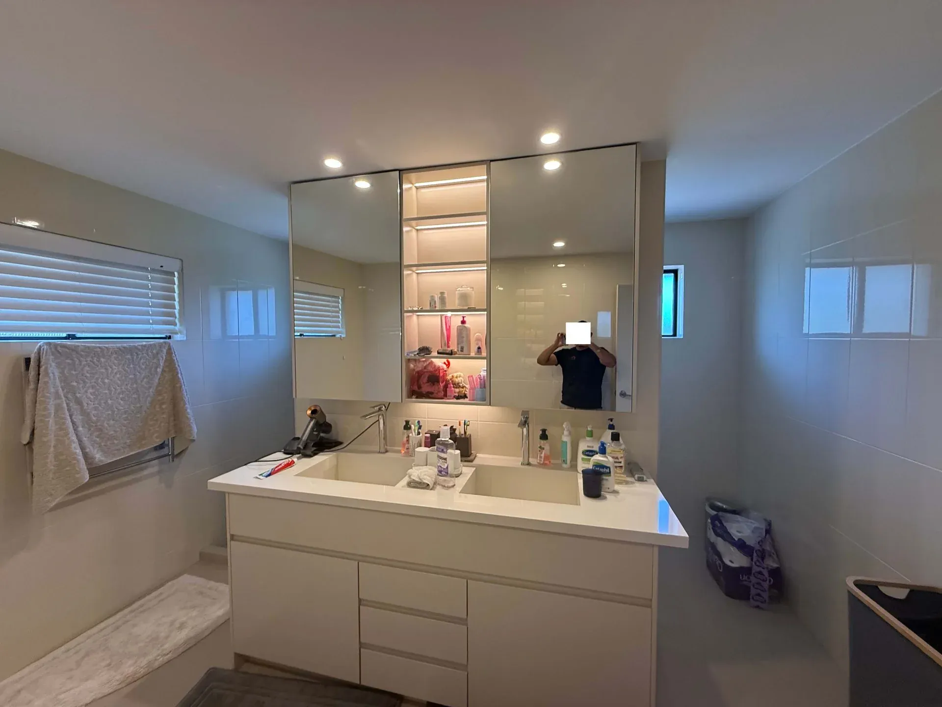 Beaumont Hills bathroom mirror cabinet and vanity storage