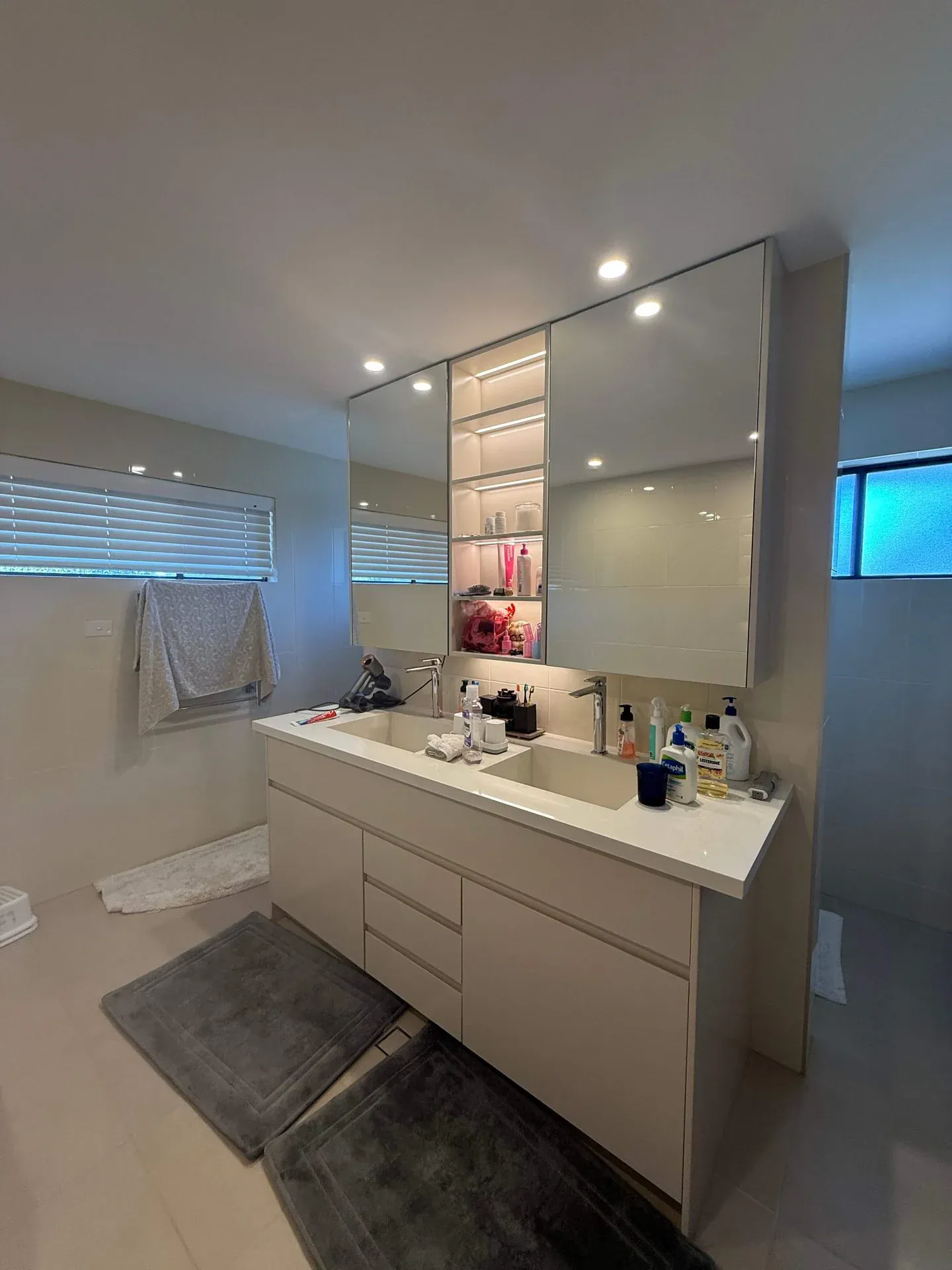 Beaumont Hills vanity joinery detail with integrated lighting