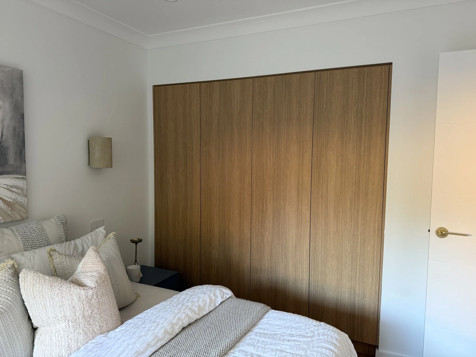 Epping wardrobe internal view with hanging rail, shelves and drawers