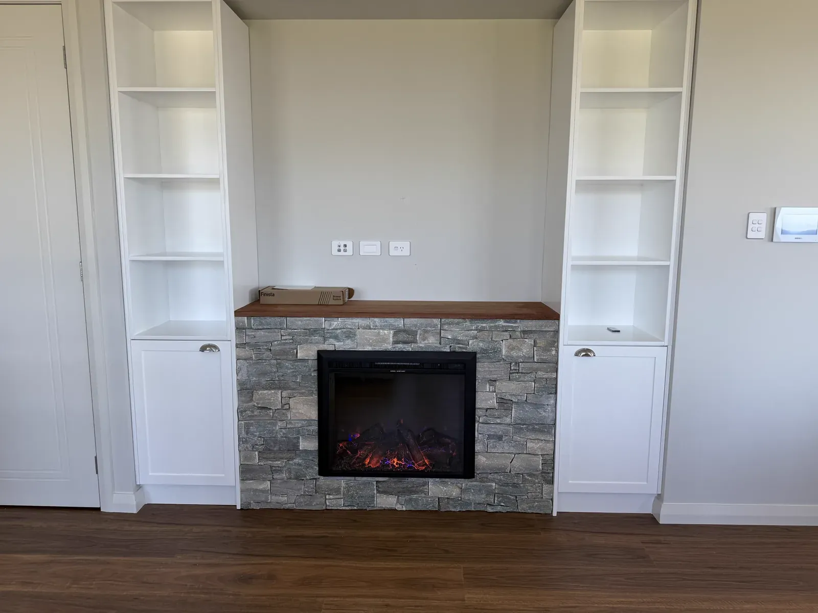 Kiama fireplace joinery — detail of shaker profile and finish quality