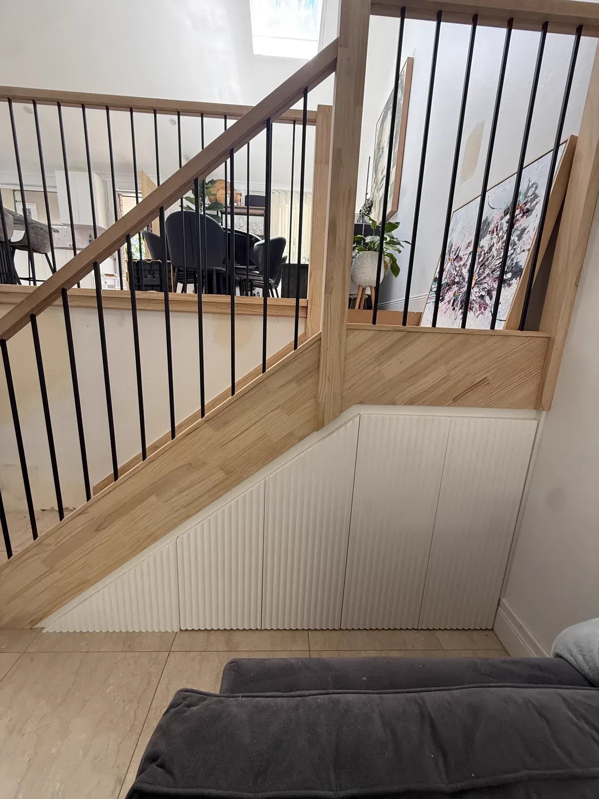 Neutral Bay understairs storage — wide angle in room context
