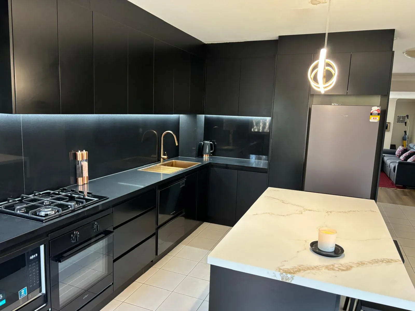 Croydon apartment kitchen wide view