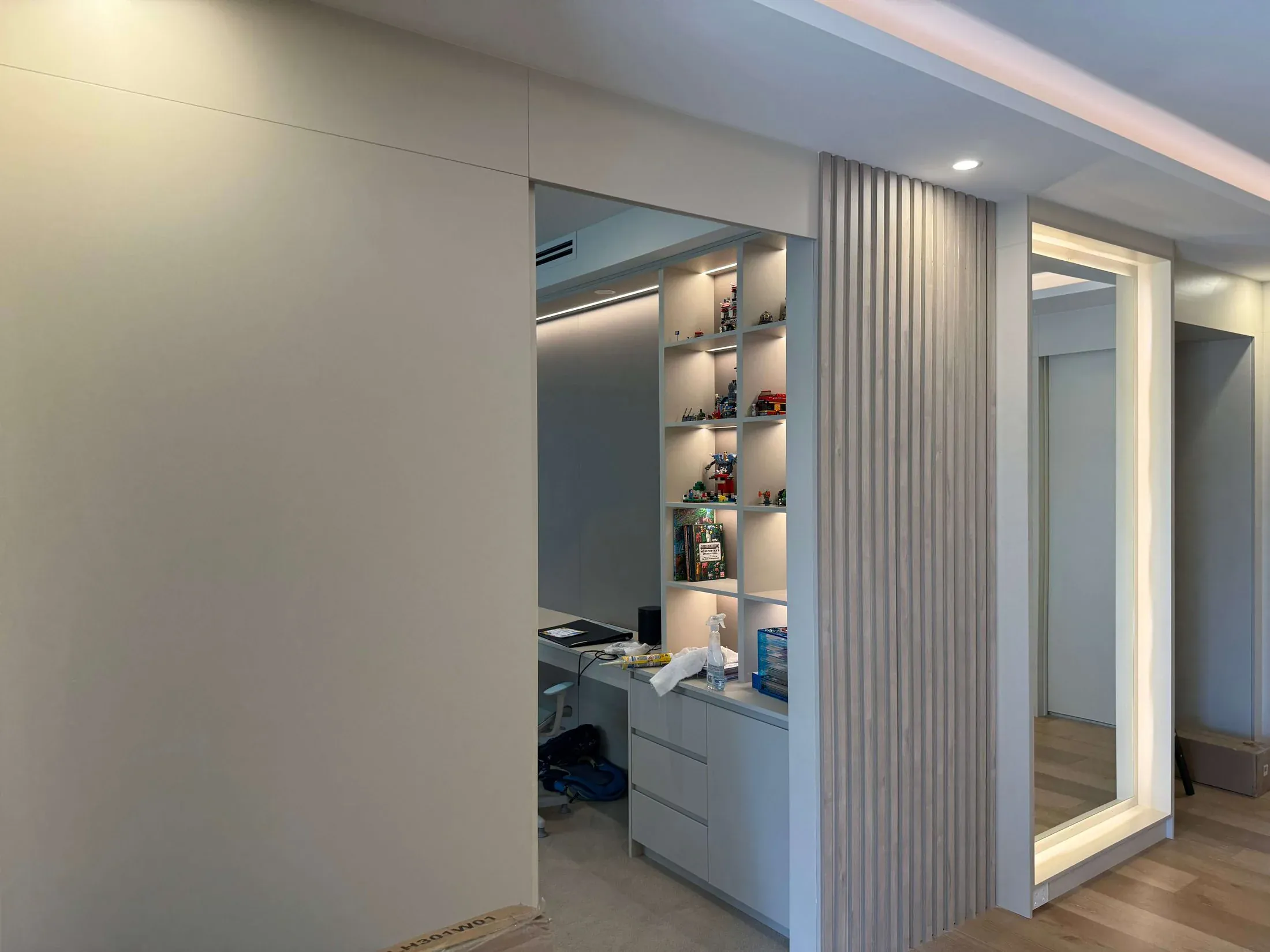 Beaumont Hills vanity and hallway joinery detail