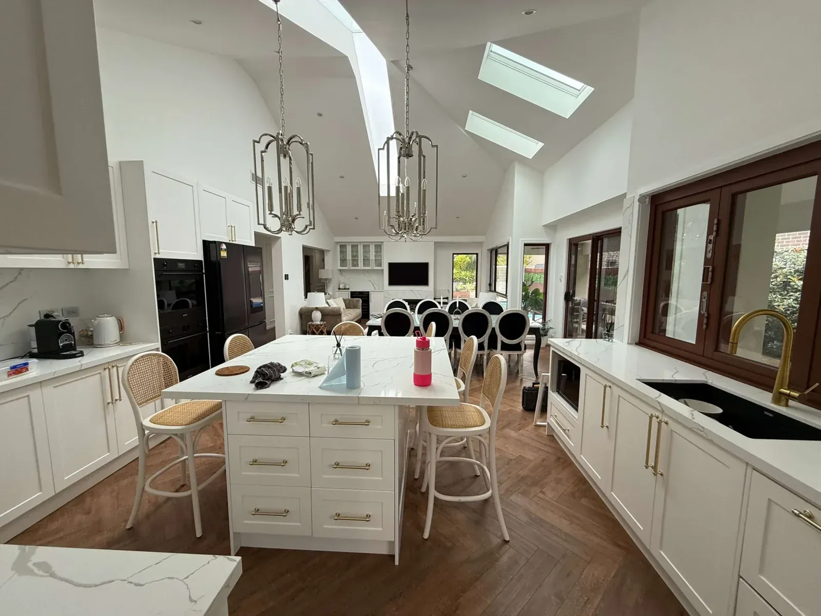 Harrington Park kitchen island and cabinetry detail