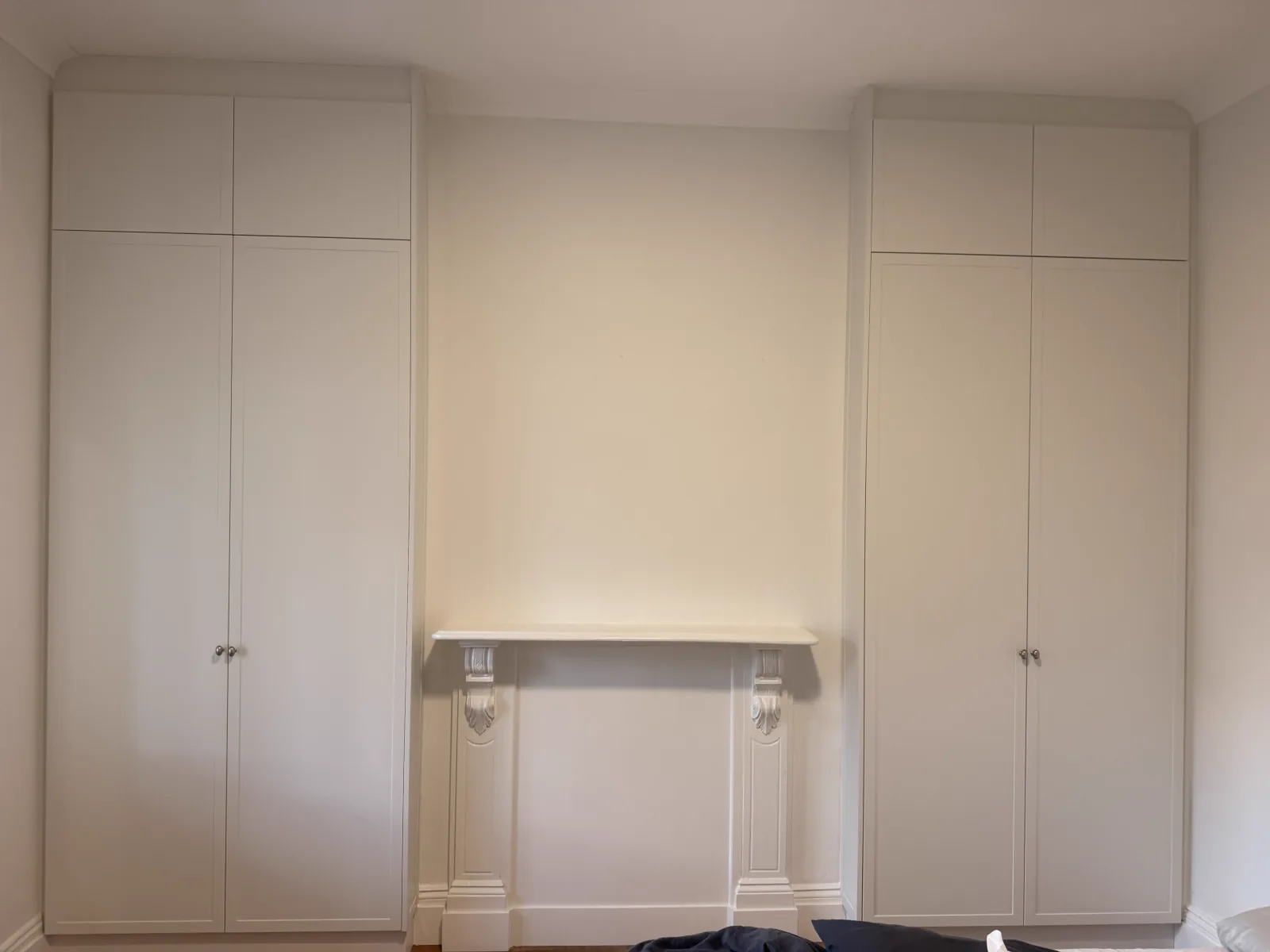 Redfern master bedroom wardrobe — second angle showing full run of 2pac shaker cabinetry