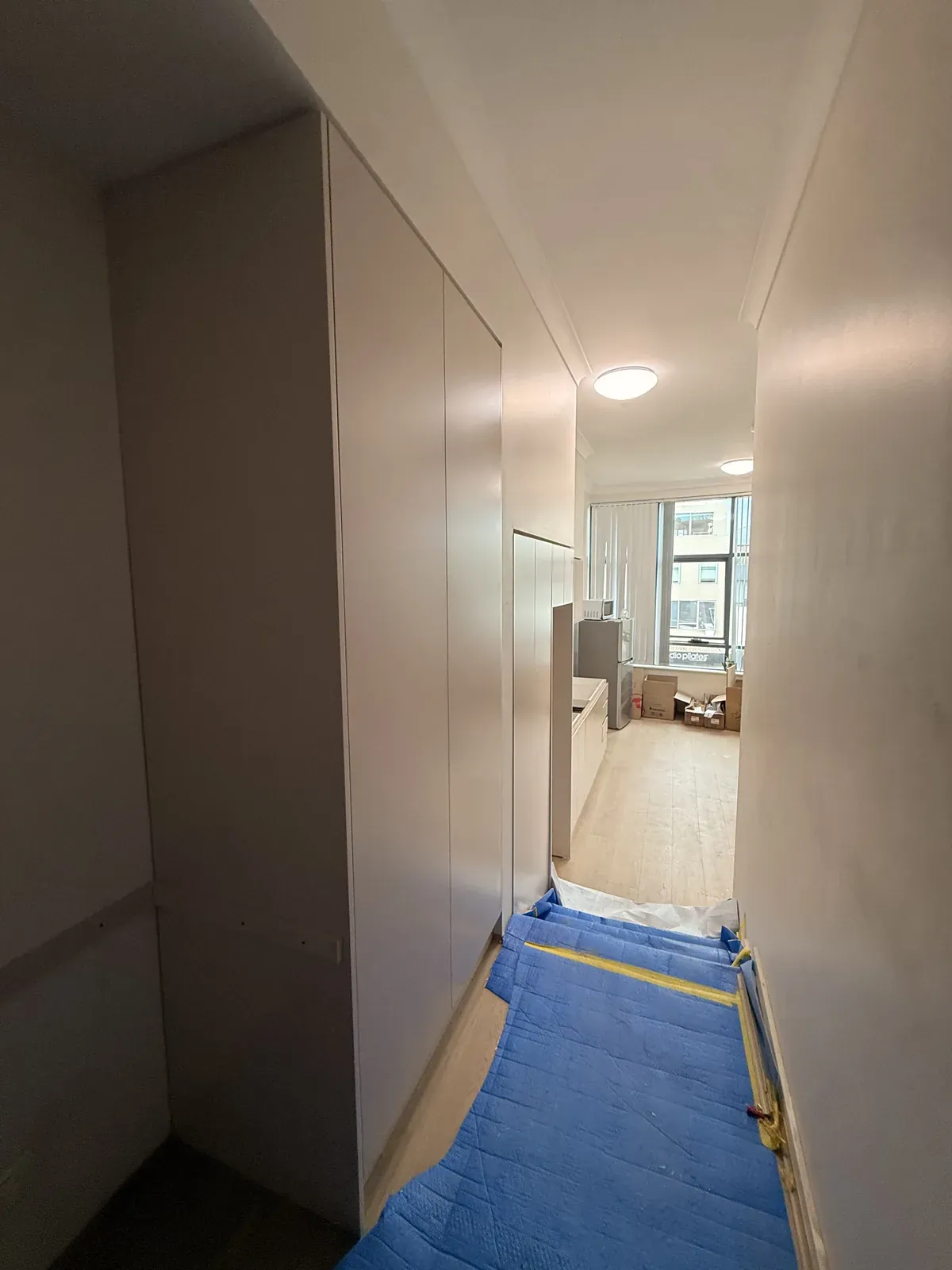 Hallway joinery in a Willoughby apartment before the stone went on